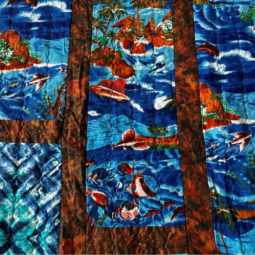 New 40”x60” Handmade Cotton Kids Quilt. Handmade Patchwork Kids Quilt.